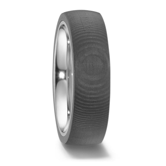 Fingerring Edelstahl, Carbon