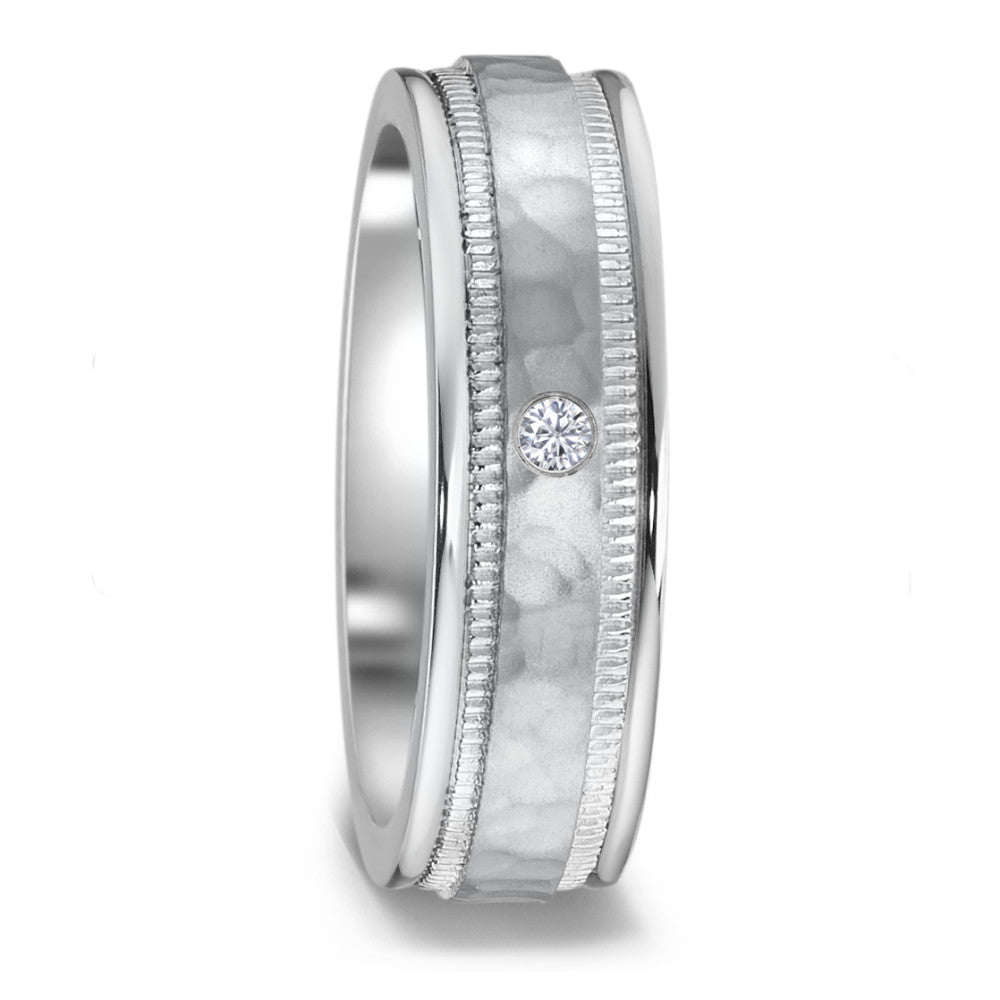 Fingerring Edelstahl Zirkonia