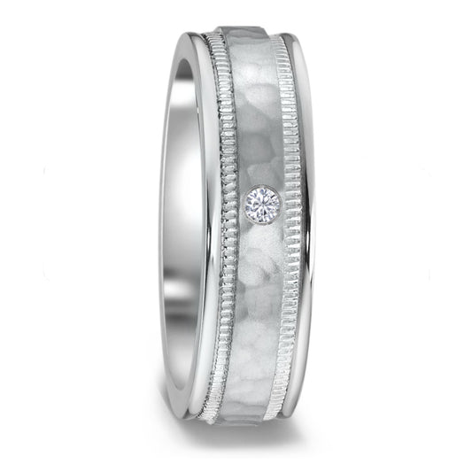 Fingerring Edelstahl Zirkonia