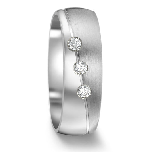 Fingerring Edelstahl Zirkonia