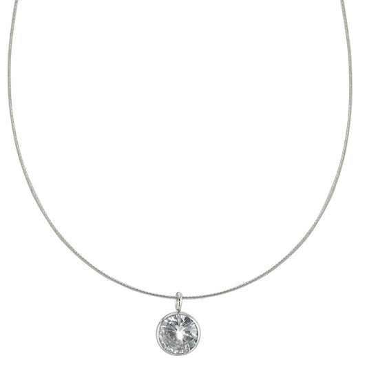 Collier Edelstahl Zirkonia 42 cm