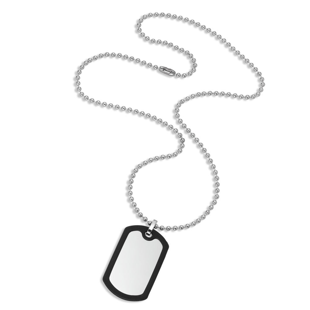 Gravuranhänger Edelstahl, Kautschuk 50 cm