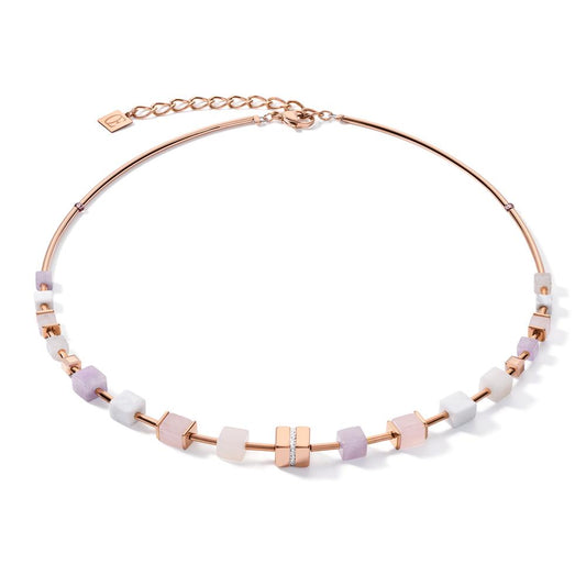 Collier Edelstahl rosé IP beschichtet 41.5-47.5 cm verstellbar, Made in Germany