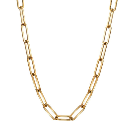 Halskette Soho Gold aus glänzendem Edelstahl, 45-48 cm verstellbar