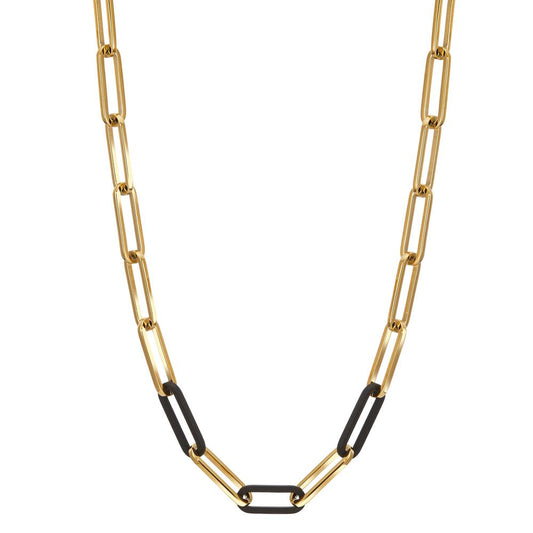 Halskette Soho Gold aus Edelstahl mit Carbon 45-48 cm verstellbar