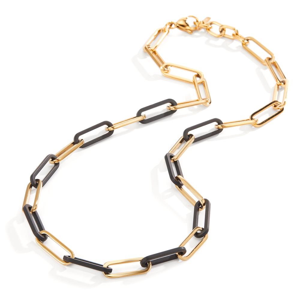 Halskette Soho Gold aus Edelstahl mit Carbon 45-48 cm verstellbar