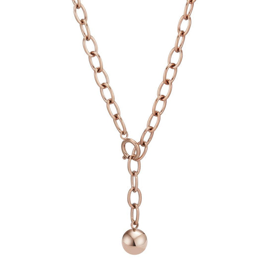 Y-Kette Estelle Rosé aus Edelstahl, stufenlos verstellbar bis 53 cm