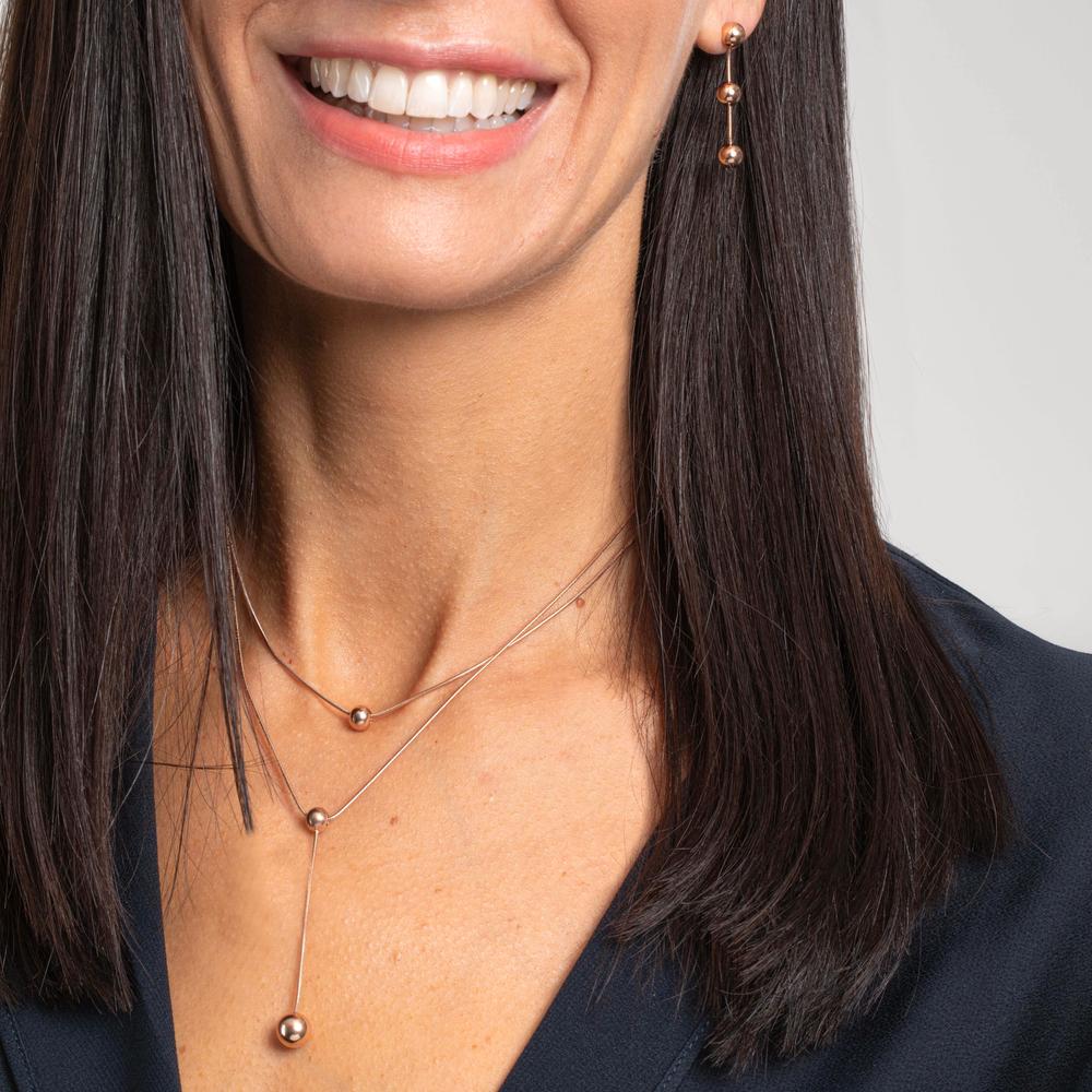 Collier Edelstahl rosé IP beschichtet 39-45 cm verstellbar