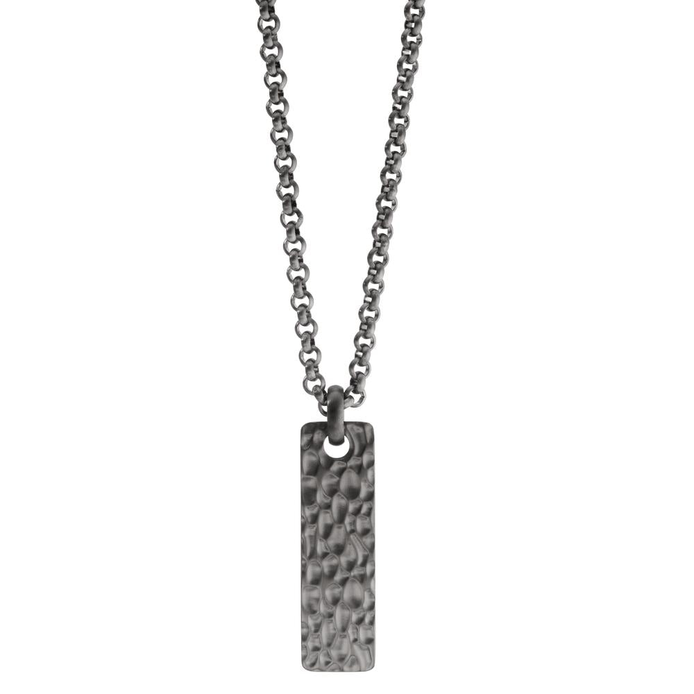 Signature Kette Groove aus Edelstahl in Lava Grey 50 cm