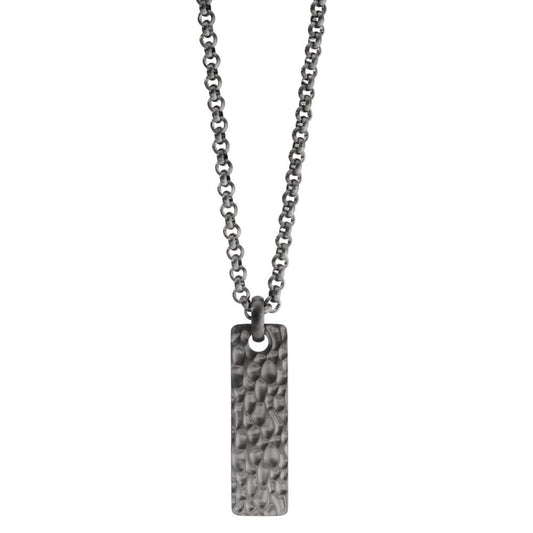 Signature Kette Groove aus Edelstahl in Lava Grey 50 cm