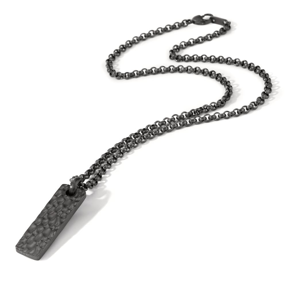 Signature Kette Groove aus Edelstahl in Lava Grey 50 cm