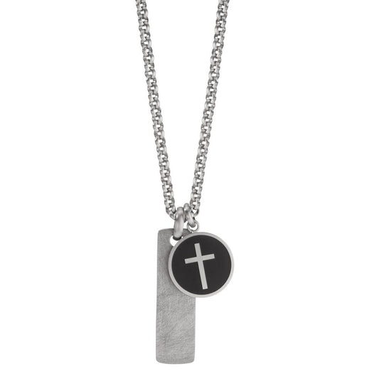 Signature Kette Kreuz Edelstahl emailliert 60 cm