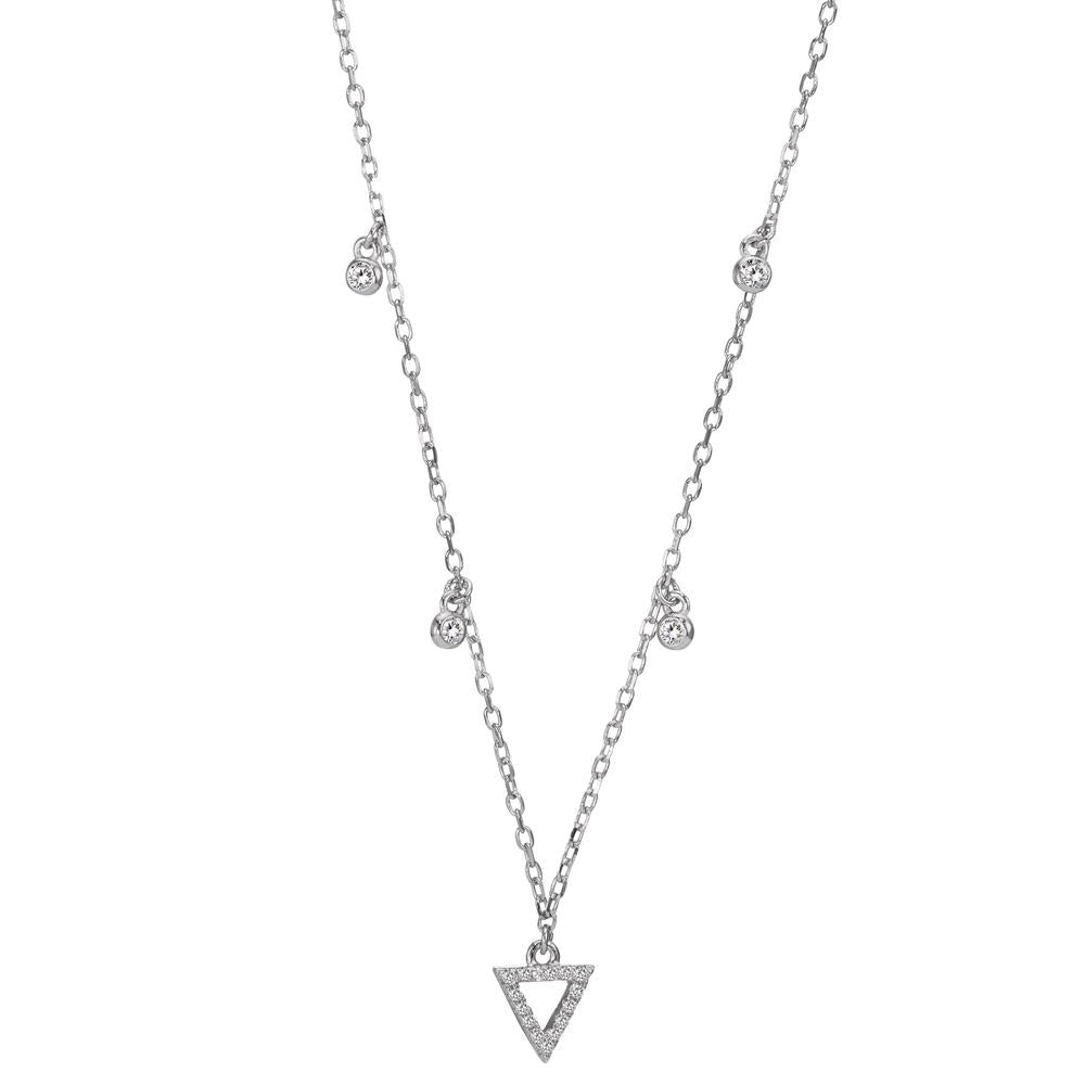 Collier Silber Zirkonia rhodiniert 42-45 cm verstellbar