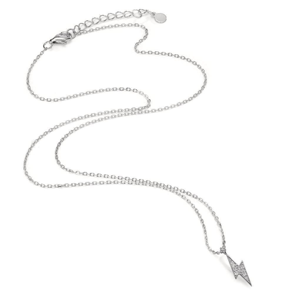 Collier Silber Zirkonia rhodiniert 42-45 cm verstellbar
