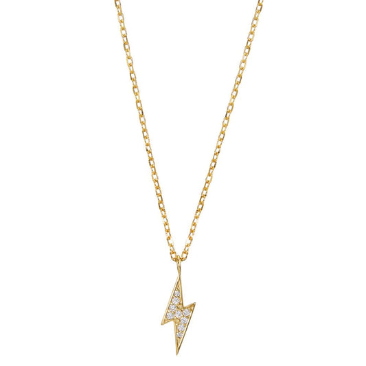 Collier Silber Zirkonia gelb vergoldet 42-45 cm verstellbar