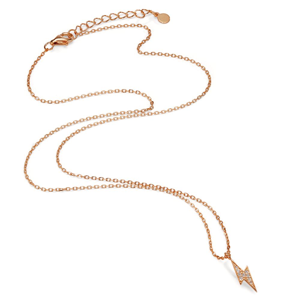 Collier Silber Zirkonia rosé vergoldet 42-45 cm verstellbar