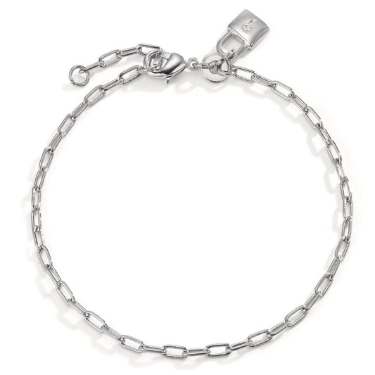 Armband Silber Zirkonia rhodiniert Schloss 16.5-18.5 cm verstellbar