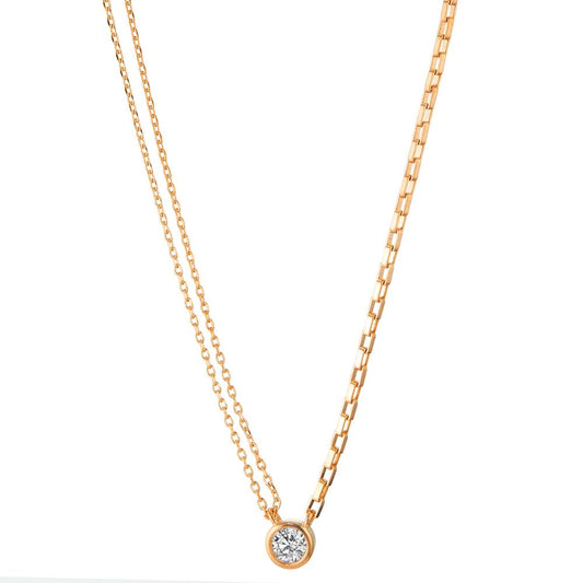 Collier Bronze Zirkonia vergoldet 40-45 cm verstellbar