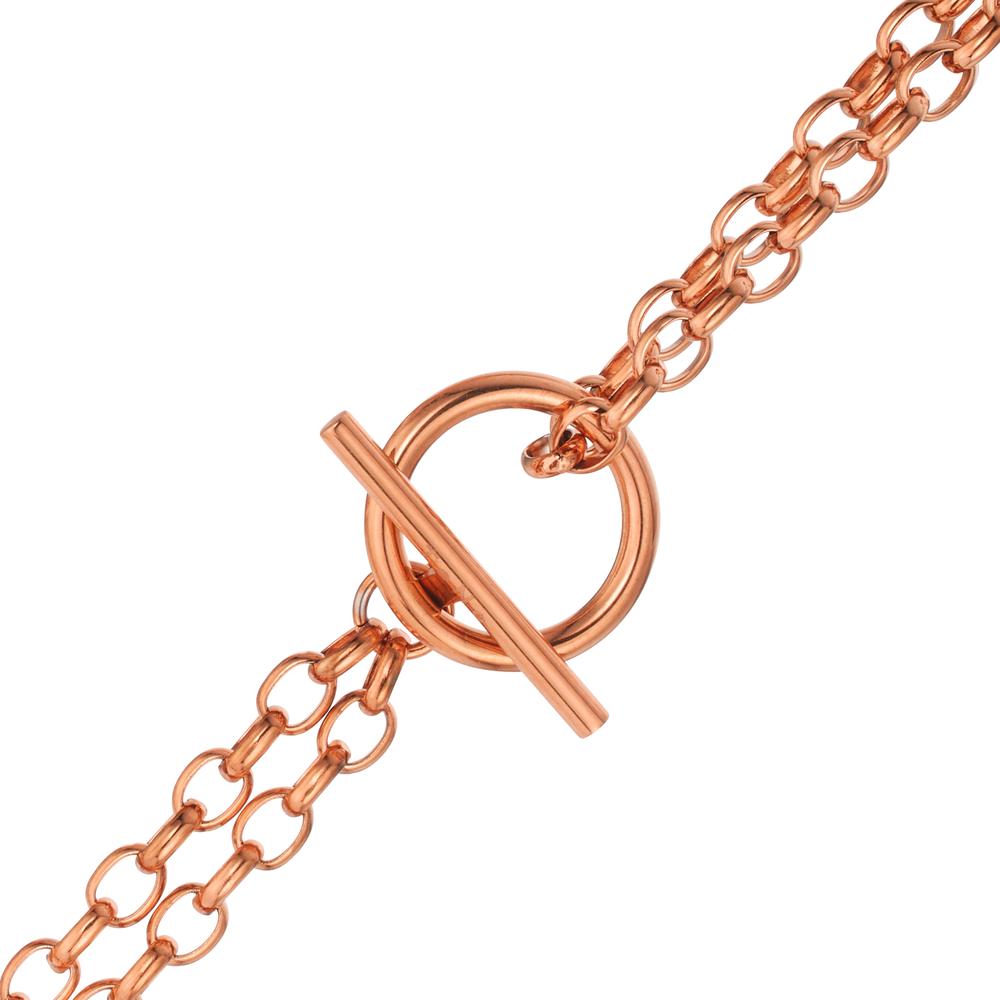 Collier Edelstahl rosé IP beschichtet 45 cm