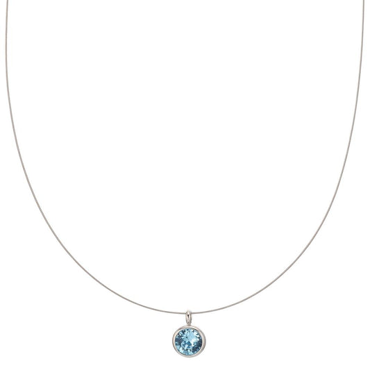 Collier Bronze Zirkonia aqua 45 cm Ø8 mm