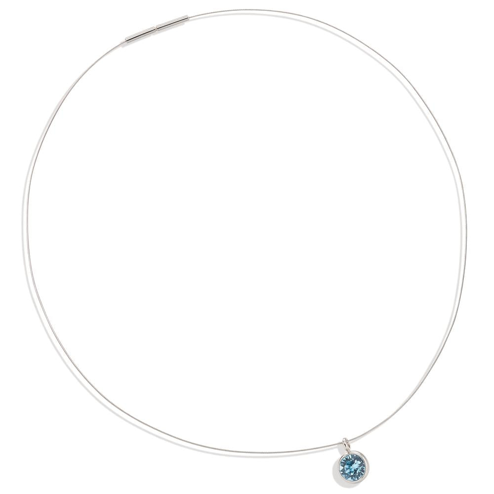 Collier Bronze Zirkonia aqua 45 cm Ø8 mm