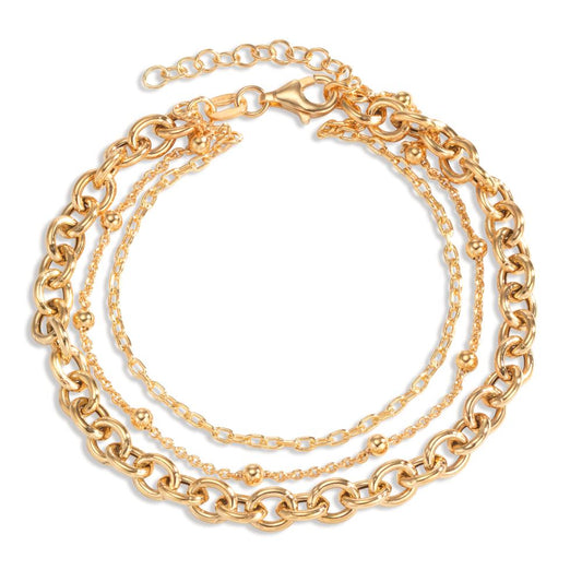 Armband Silber gelb vergoldet 17-20 cm verstellbar, Made in Italy