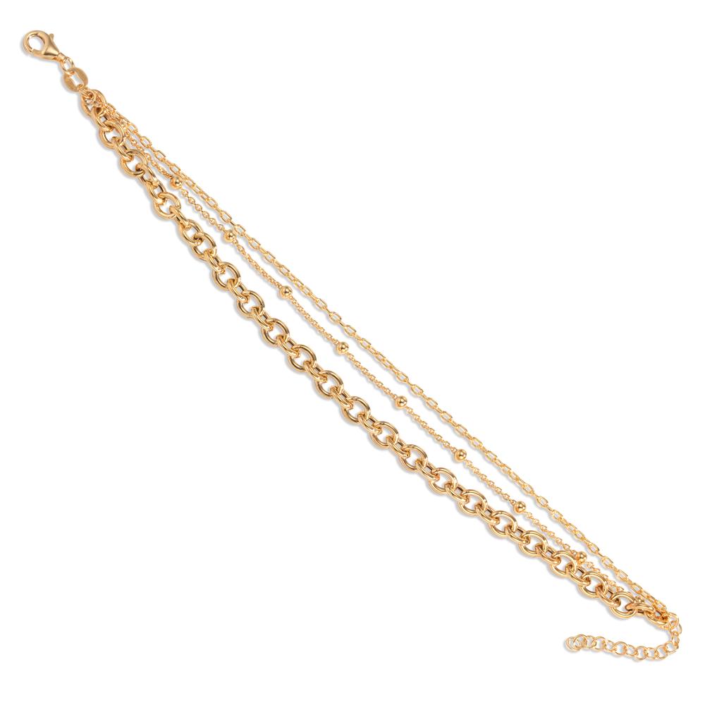 Armband Silber gelb vergoldet 17-20 cm verstellbar, Made in Italy