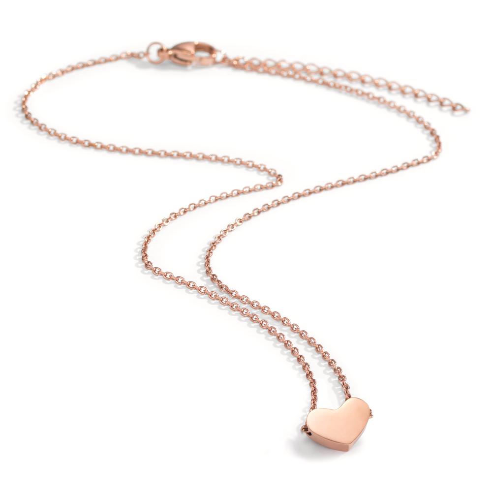 Collier Edelstahl IP beschichtet Herz 40-45 cm verstellbar