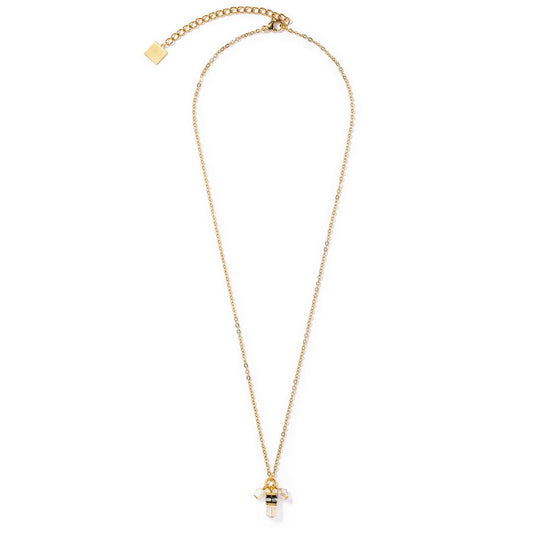 Collier Edelstahl gelb IP beschichtet 42-48 cm verstellbar, Made in Germany
