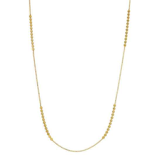 Bauchkette Silber gelb vergoldet 70 cm, Made in Italy