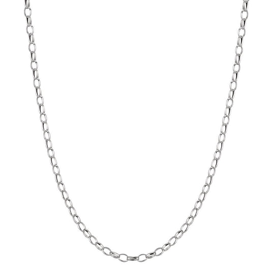 Bauchkette Silber rhodiniert 70 cm, Made in Italy