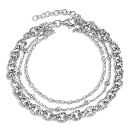 Armband Silber rhodiniert 17-19 cm verstellbar, Made in Italy